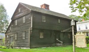 Indian House reproduction in old Deerfield, Massachusetts (original building dates to 1699)